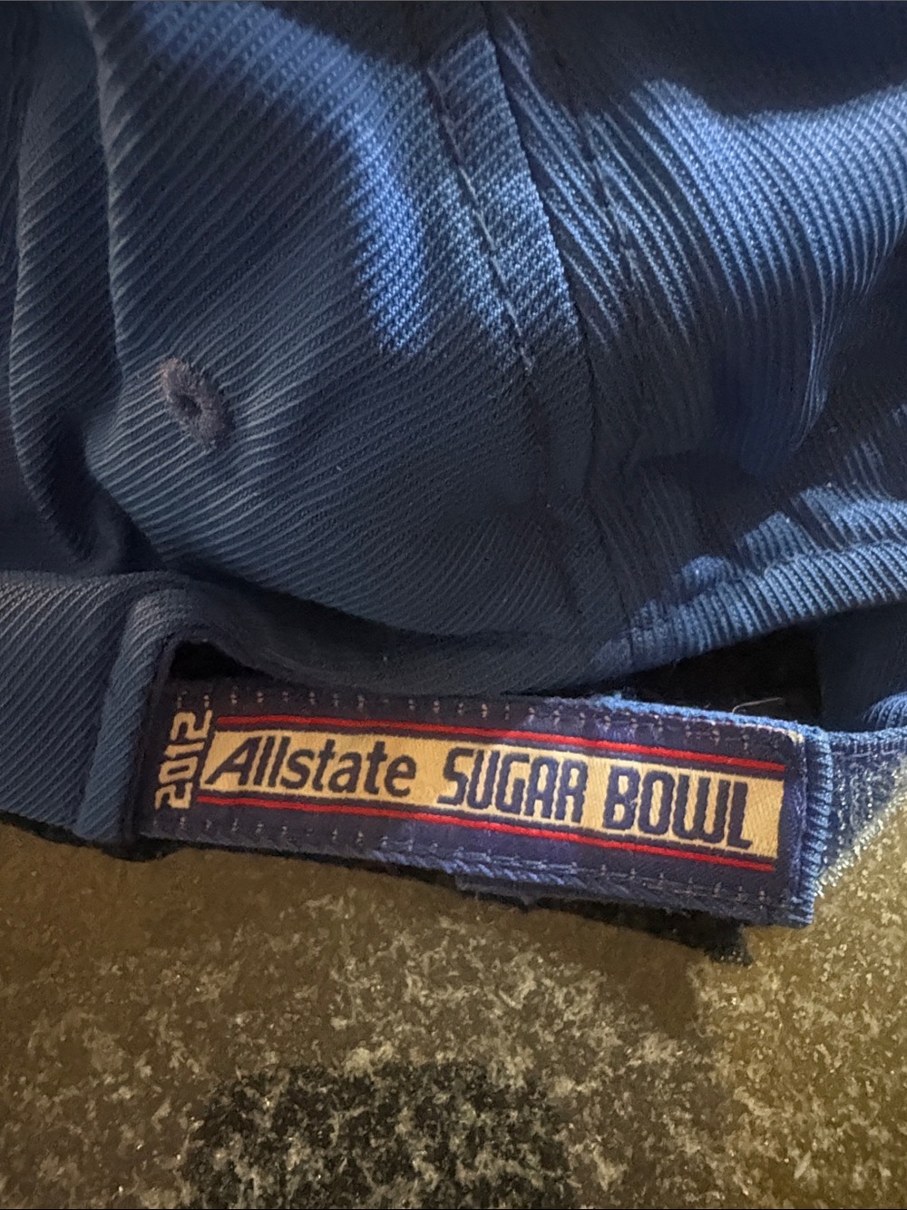 VTG 2012 -Allstate Sugar Bowl Embroidered Baseball Cap - Cream & Blue - Picture 3 of 5
